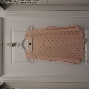 Pink and Gold V neck sleeveless blouse